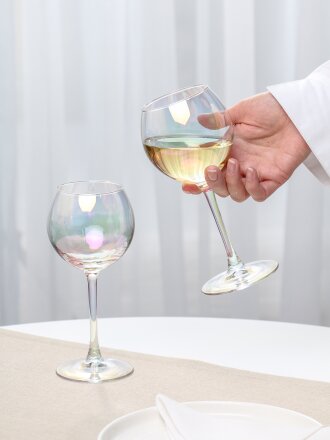 Бокал для вина, 350 мл, стекло, 6 шт, Glasstar, Радуга Лиловая дымка, RNLD_1819_9