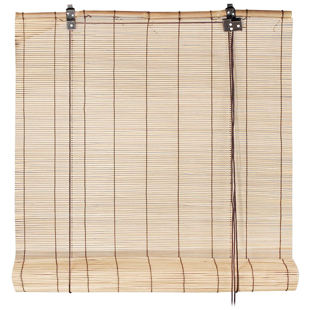Рулонная штора Бамбуковая, 160 см, ширина крепления 80 см, натур, 71909080180