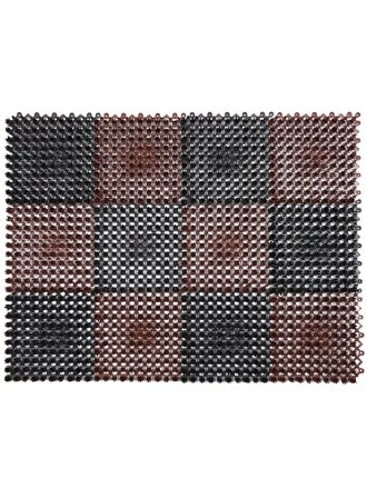 Коврик грязезащитный, 42х56 см, прямоугольный, щетина, черно-коричневый