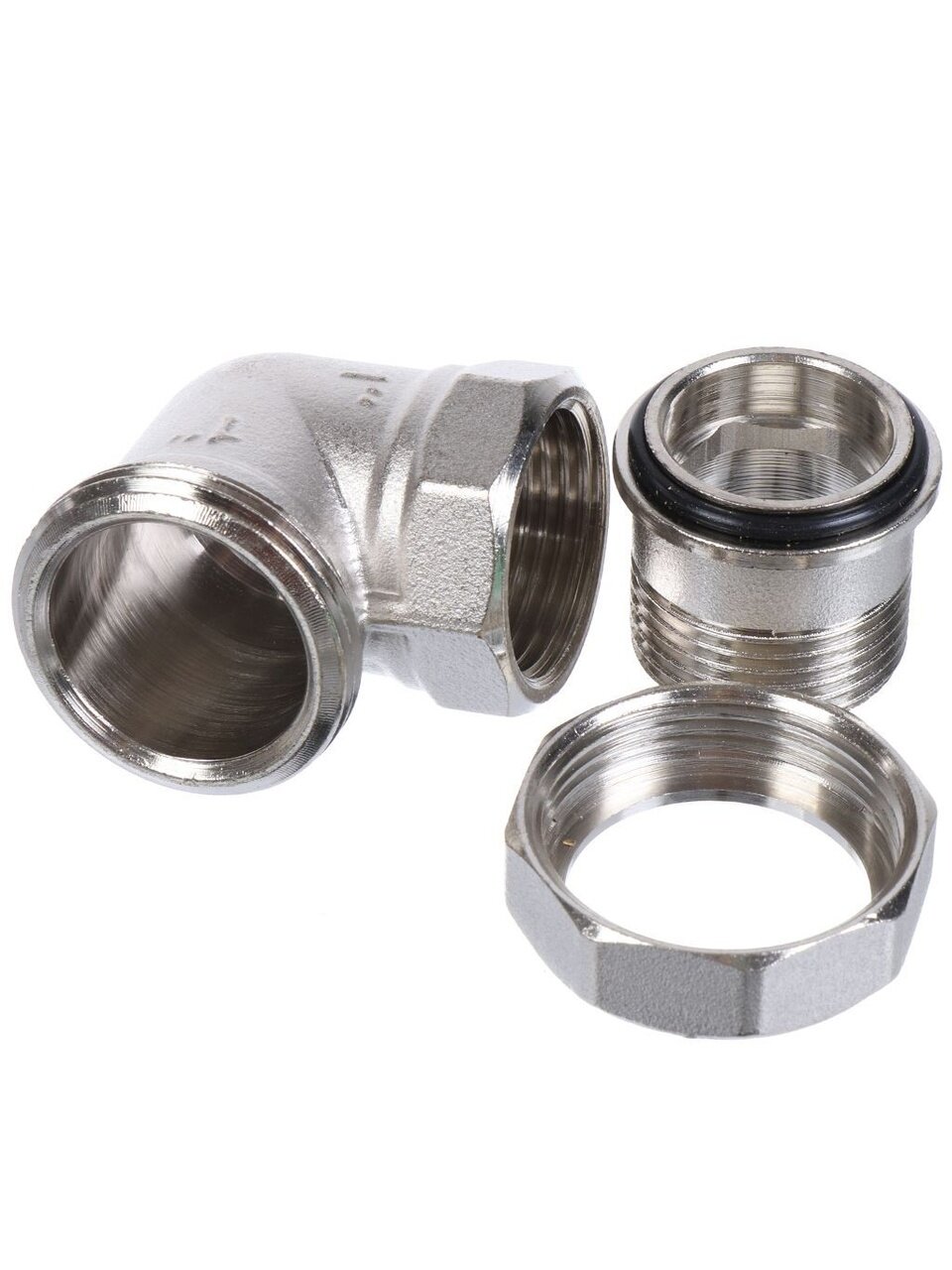 Американка 1&amp;quot;, г-ш, никель, угловая, индивидуальная упаковка, РосТурПласт