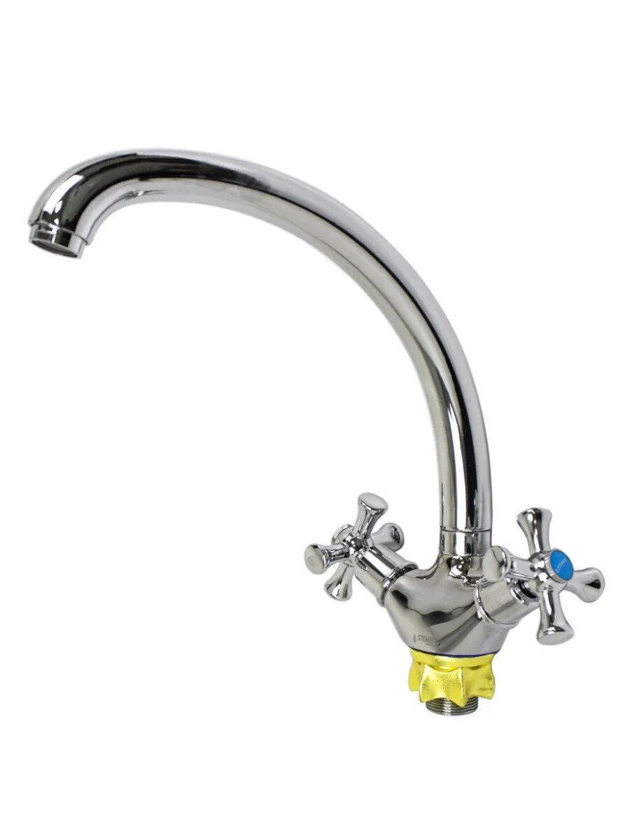 Смеситель для кухни, Stemix, с кран-буксой, STM 327-273F