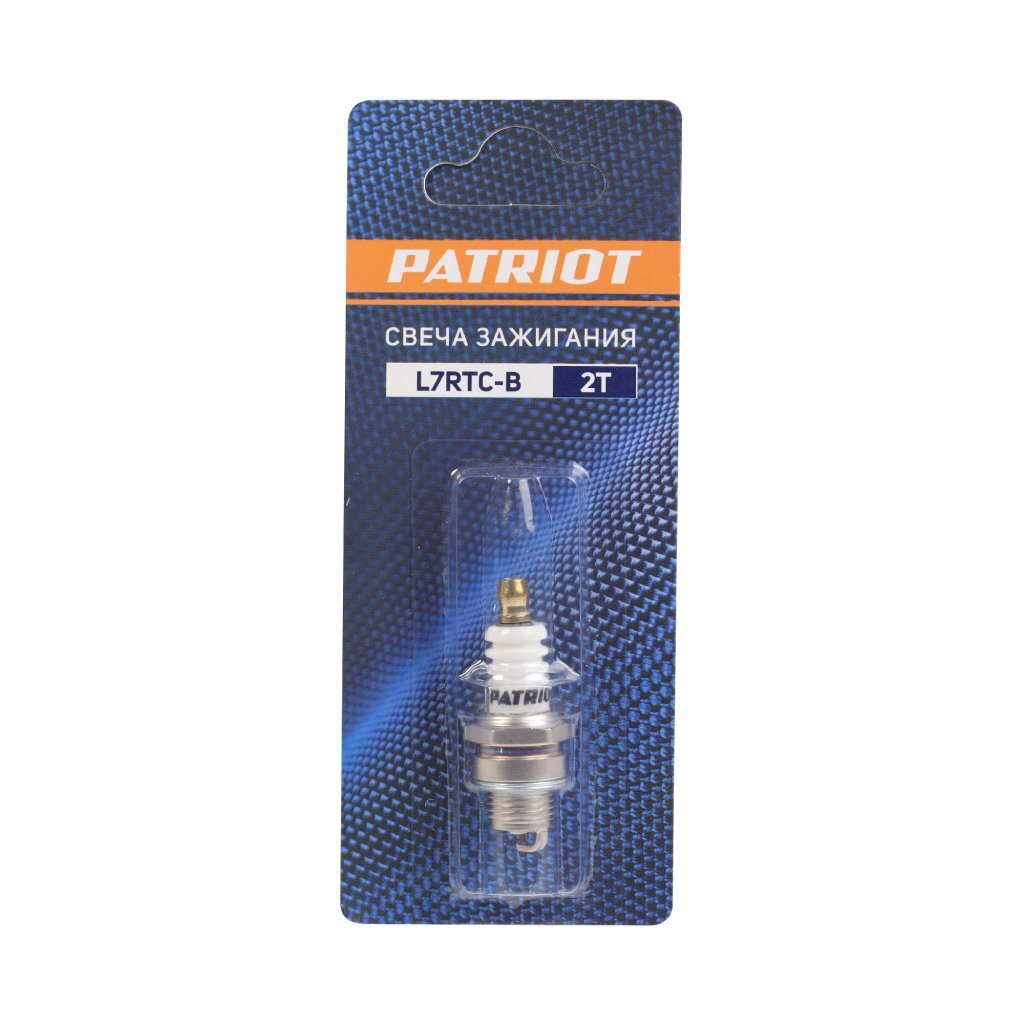 Свечи Patriot, L7R, для двухтактного двигателя, калильное число 7, шестигранник 19 мм, 841102041 свечи для 2 х тактных дв patriot