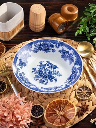 Тарелка суповая, керамика, 20 см, 0.5 л, круглая, Жар-Птица, Daniks