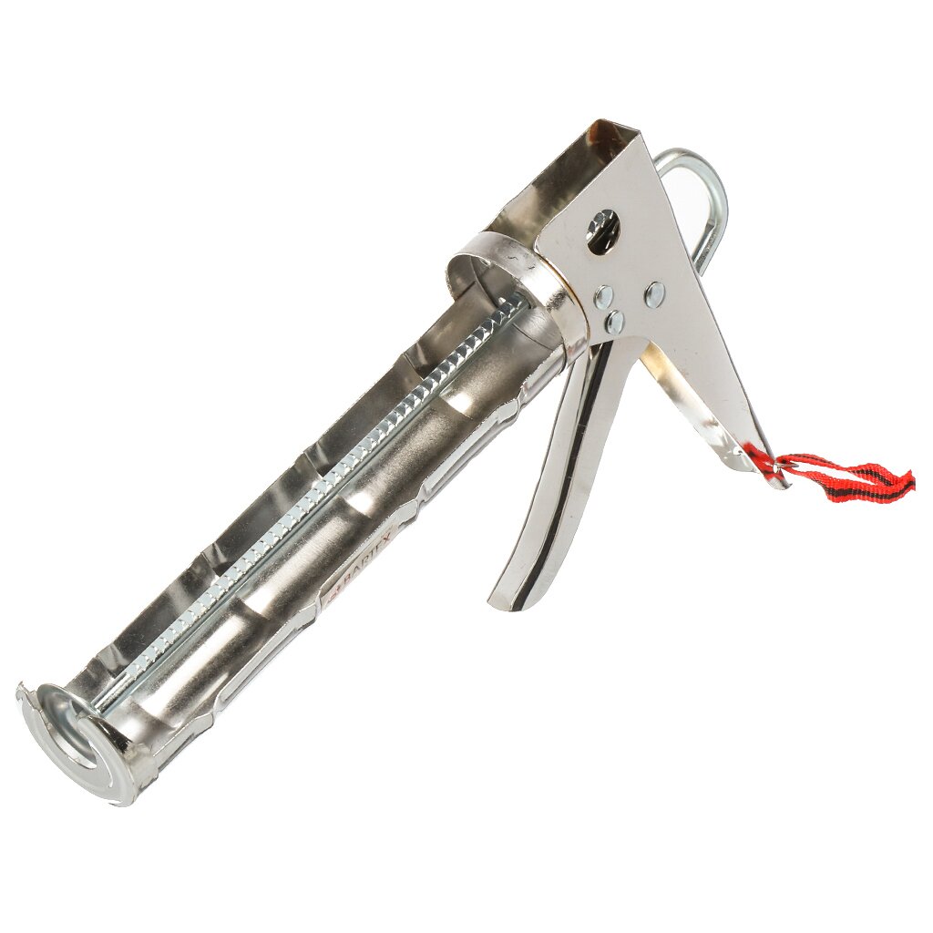 Пистолет для герметика, полуоткрытый усиленный, металл, шток 7.8 мм, хром, Bartex, YL150011 усиленный полукорпусной пистолет для герметика inforce