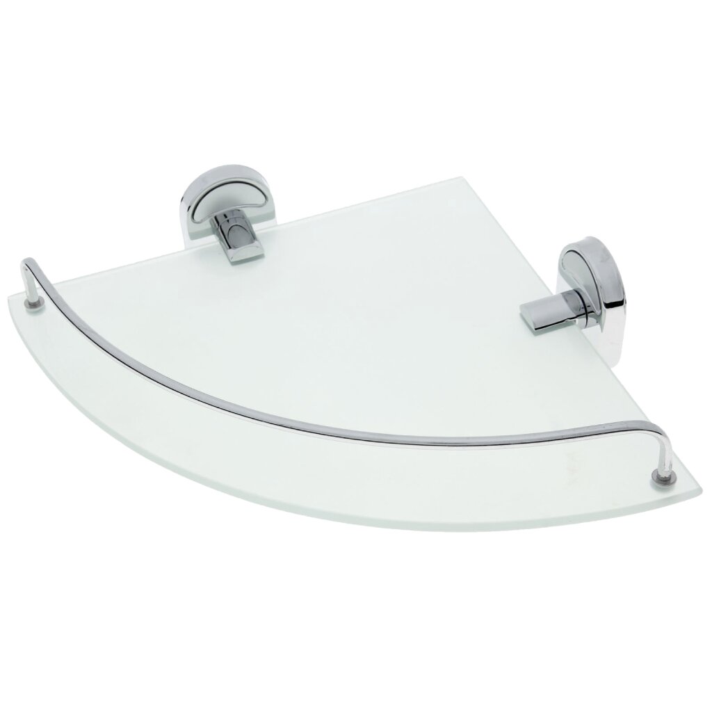 Полка для ванной стекло, угловая, 23х23 см, Solinne, Base, 2552.383 доляна набор аксессуаров для ванной комнаты сицилия