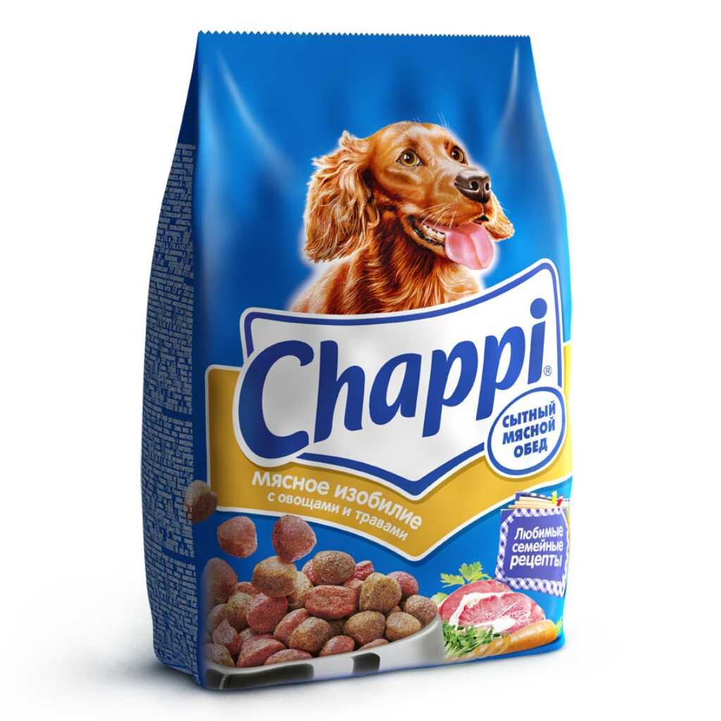Корм для животных Chappi, Мясное изобилие, 600 г, для собак, сухой, мясо, 7149, 50285