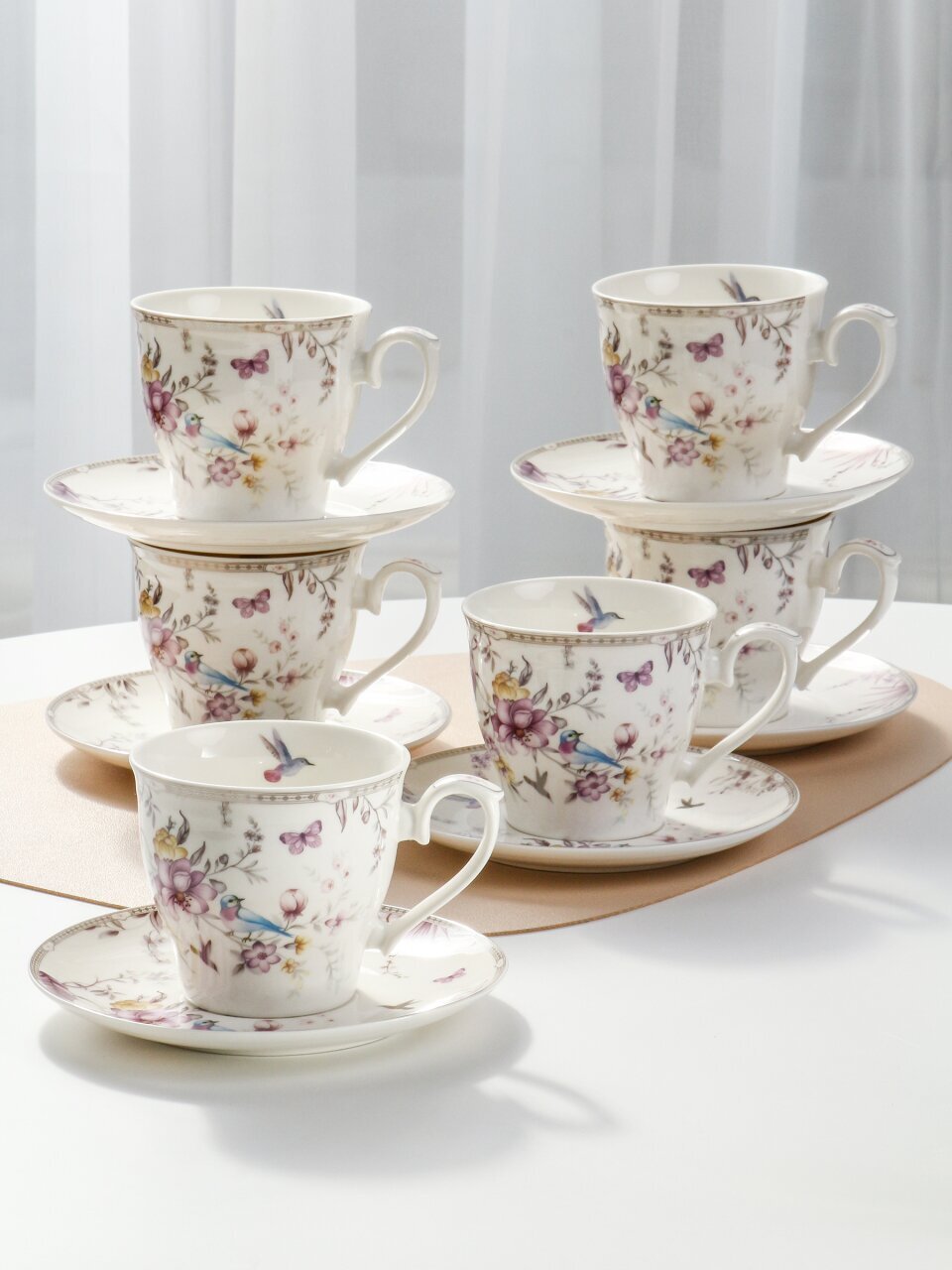 Набор чайный фарфор, 12 предметов, на 6 персон, 260 мл, Balsford, Мелади, 228-44001, подарочная упаковка