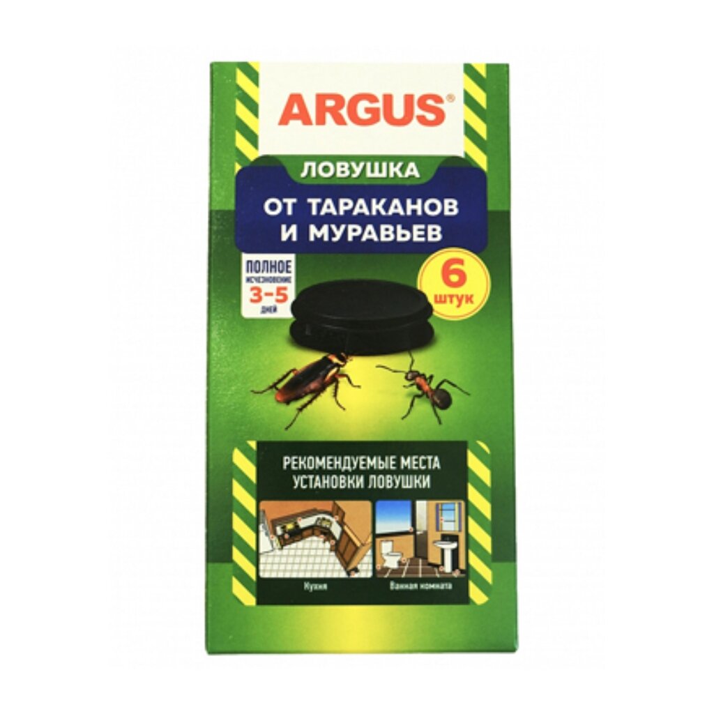 Инсектицид от тараканов, муравьев, ловушка, 6 шт, AR-7576, Argus
