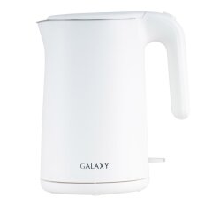 Чайник электрический Galaxy Line, GL 0327, белый, 1.5 л, 1800 Вт, скрытый нагревательный элемент, пластик