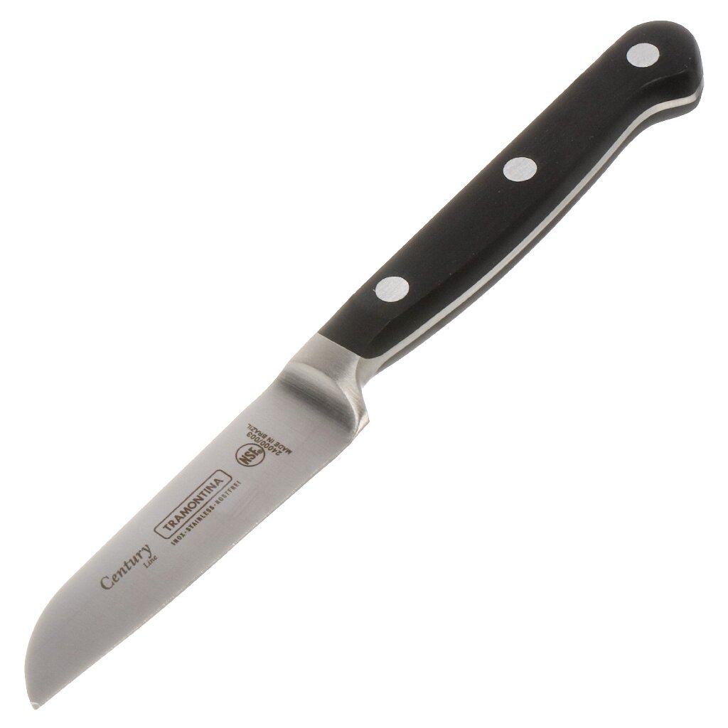 Нож кухонный Tramontina, Century, для овощей, нержавеющая сталь, 7.5 см, рукоятка пластик, 24000/103-TR