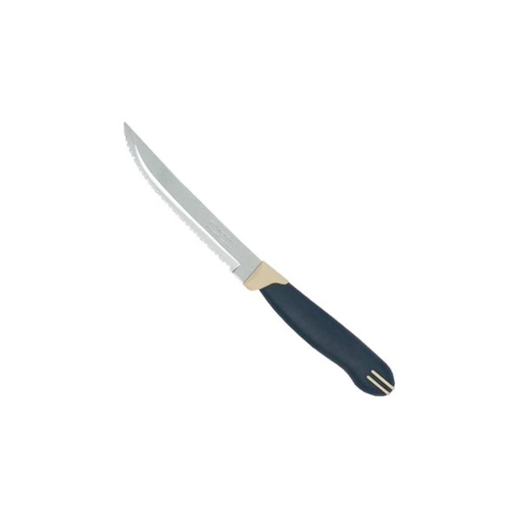 Нож кухонный Tramontina, Multicolor, для стейка, сталь, 12.5 см, рукоятка пластик, 23500/215-TR