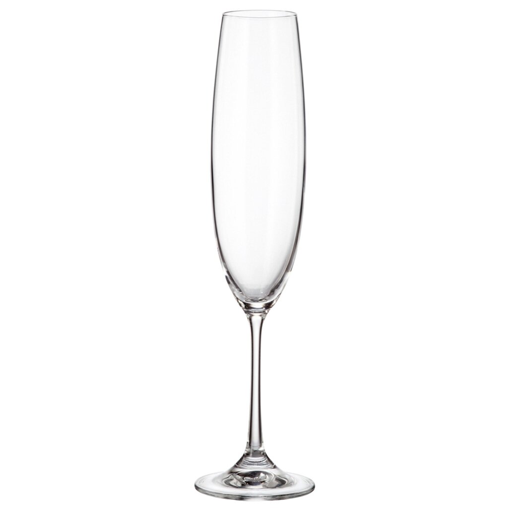 Бокал для шампанского, 250 мл, стекло, 6 шт, Bohemia, Barbara Milvus, 1SD22/250 бокалы для шампанского самая прекрасная