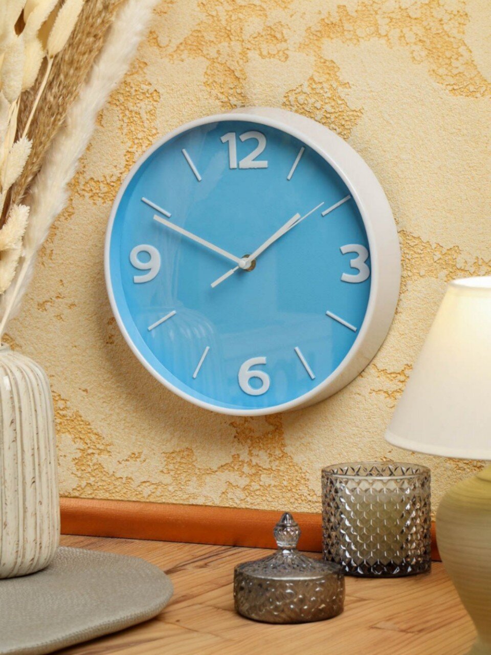 Часы настенные, кварцевые, 25 см, круглые, полимер, Y4-6886