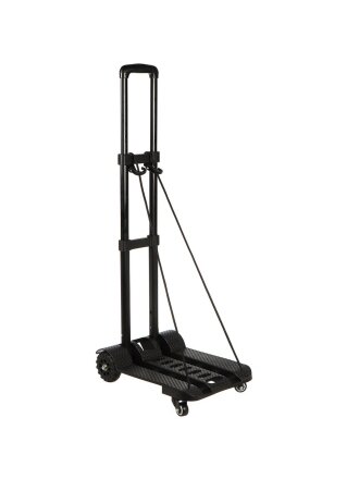 Тележка хозяйственная 30х41х107 см, металл, 80 кг, вездеходная, выдвижная ручка, складная, T007