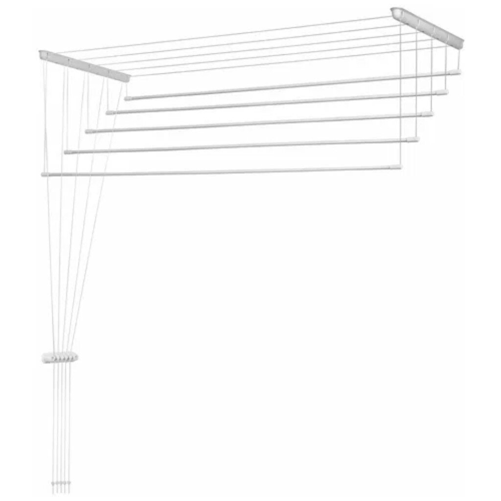 Сушилка для белья потолочная, 7.5 м, 150 см, 5 прутьев, 12 кг, Лиана