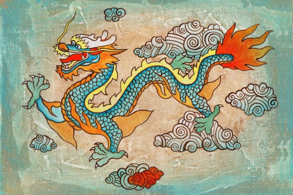 Стоковые векторные изображения по запросу Китайский новогодний дракон