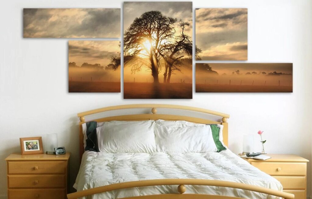 Выбираем картину над кроватью в спальню: лучшие варианты с красивыми фото