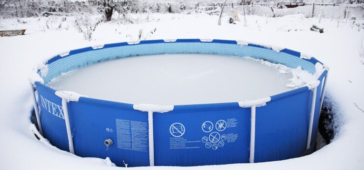 Как хранить каркасный бассейн зимой