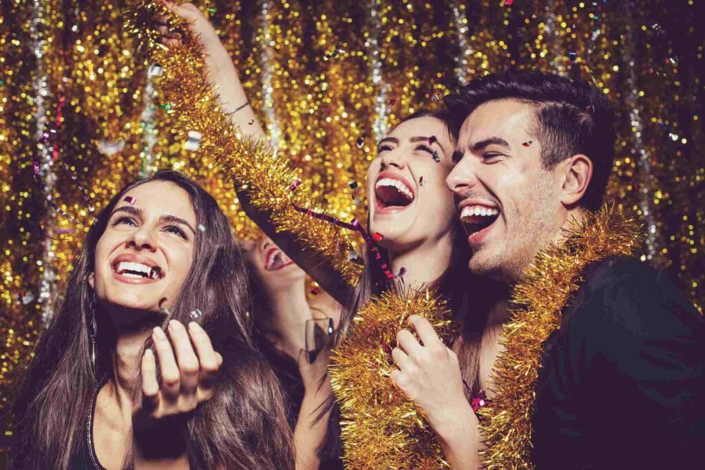 Новогодняя вечеринка в стиле золотой лихорадки