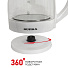 Чайник электрический Supra, KES-1856G, белый, 1.8 л, 1500 Вт, скрытый нагревательный элемент, стекло - фото 4