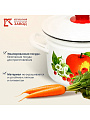 Кастрюля эмалированная сталь, 2 л, крышка сталь, белый с декором в асс, цилиндрическая, Керченский металлургический завод, 41704-102/6 - фото 4