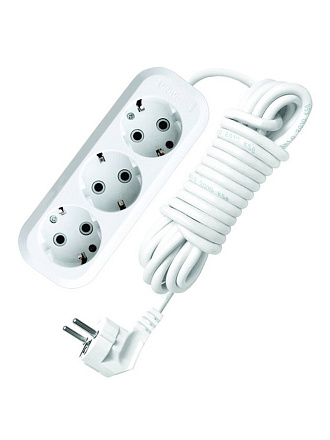 Удлинитель бытовой 3 гнезда, 7 м, ПВС, 3х1 мм², с заземлением, UNIVersal, E-303