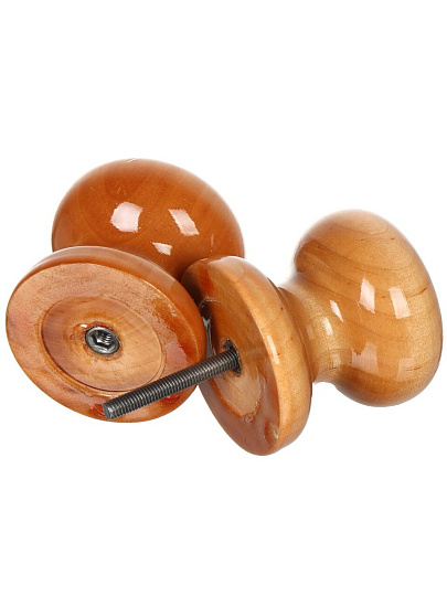 Ручка БС1, 6067, круглая, светлое дерево, дерево