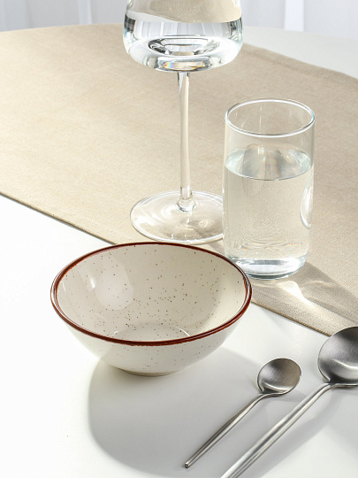 Салатник фарфор, 14 см, Теплый песок, Daniks, 15СЛ14006