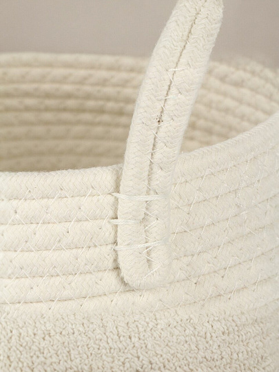 Корзина плетеная 24х28х32 см, круглая, плетеная, белая, Y4-9680