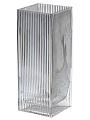 Ваза стекло, настольная, 10*25 см, Квадрат, полосы, сер, Y4-11073 - фото 2