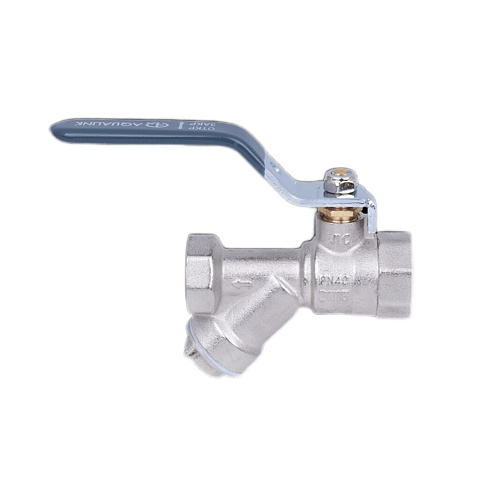 Кран для воды с фильтром 3/4", г-г, ручка, AquaLink
