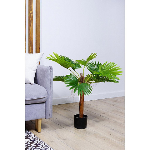 Дерево искусственное декоративное Пальма, в кашпо, 100 см, Y4-3403