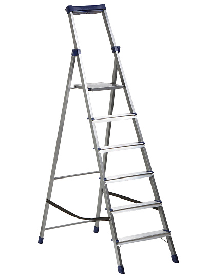 Стремянка 1 секция, 6 ступеней, сталь, 1.285 м, 150 кг, Nika, СКА6