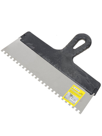 Шпатель для клея, нержавеющая сталь, зубчатый, 30 зуб, 6х6 мм