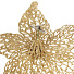Елочное украшение Пуансеттия, золотой ажур, 15 см, на прищепке, Y4-3004 - фото 2