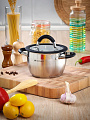 Кастрюля нержавеющая сталь, 1.9 л, крышка стекло, Daniks, Орландо, GS-01435-16CA, серебристая, индукция - фото 8