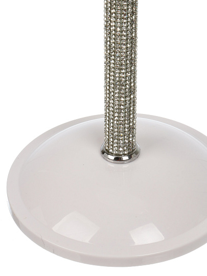 Зеркало настольное, 20.8х35.5х12 см, пластик, круглое, на ножке, белое, Y4-11327