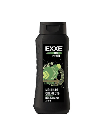 Гель для душа Exxe, Бодрящий, для мужчин, 400 мл, 2 в 1