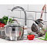 Кастрюля нержавеющая сталь, 5.9 л, с крышкой, крышка стекло, Daniks, Мадрид Gold, SD-324G, индукция - фото 10