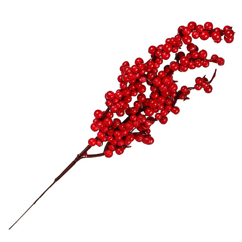 Ветвь декоративная 30 см, красная, SYCD-2331