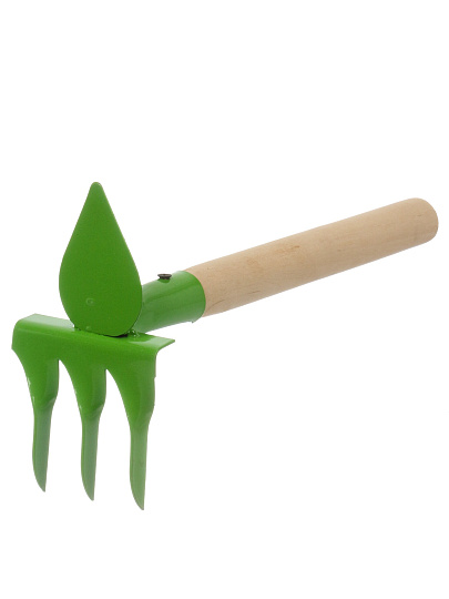 Мотыжка комбинированная металл, лепесток-грабли, короткий черенок, HouseLoft, МК2КЛ01