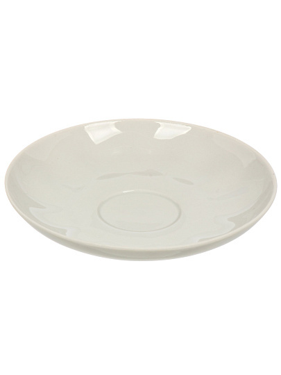 Блюдце фарфор, 15 см, круглое, Тюльпан Белое, Дулевский фарфор, 03419