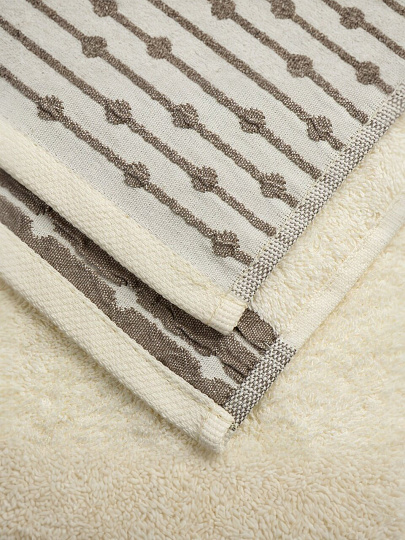 Полотенце банное 50х90 см, 100% хлопок, 470 г/м2, Дафна, крем-брюле, Узбекистан, 510405090