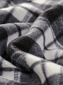 Плед 130х170 см, флис, 100%пэ, 180г, Черно-белая клетка - фото 3