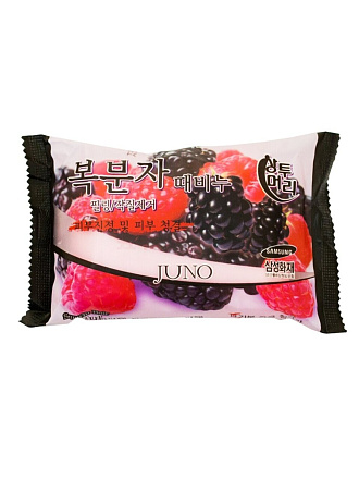 Мыло Juno, С экстрактом малины, 150 г, с отшелушивающим эффектом