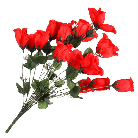 Цветок искусственный декоративный пасхальный, Роза, 50 см, в ассортименте, FE082