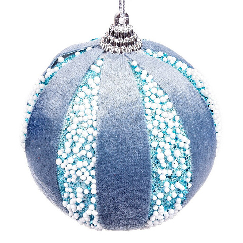 Елочный шар голубой, 8 см, SYPMQA-102103