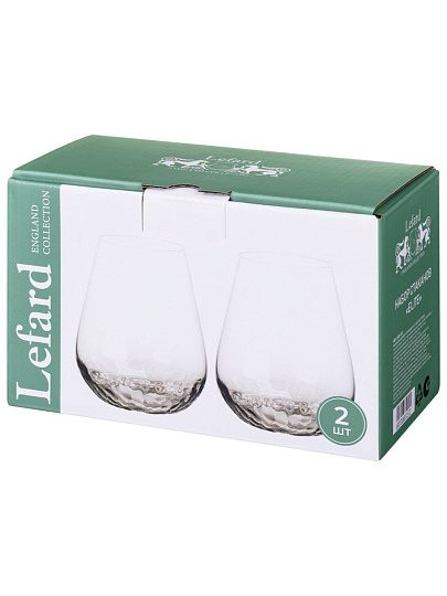 Стакан для виски 450 мл, стекло, 2 шт, Lefard, Elite, 685-157