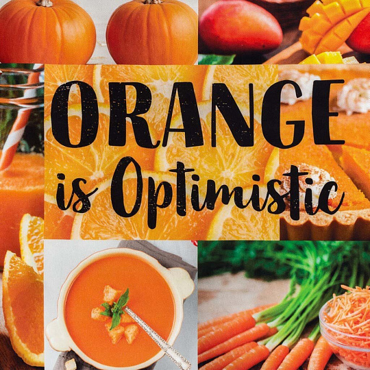 Полотенце кухонное 40х73 см, 190 г/м2, 100% хлопок, саржа, Этель, оранжевое, Россия, 4136490