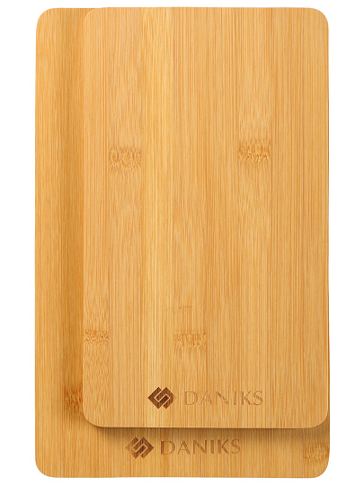 Доска разделочная бамбук, 27х17х1, 24х14х1 см, 2 шт, прямоугольная, Daniks, CB1119S2B